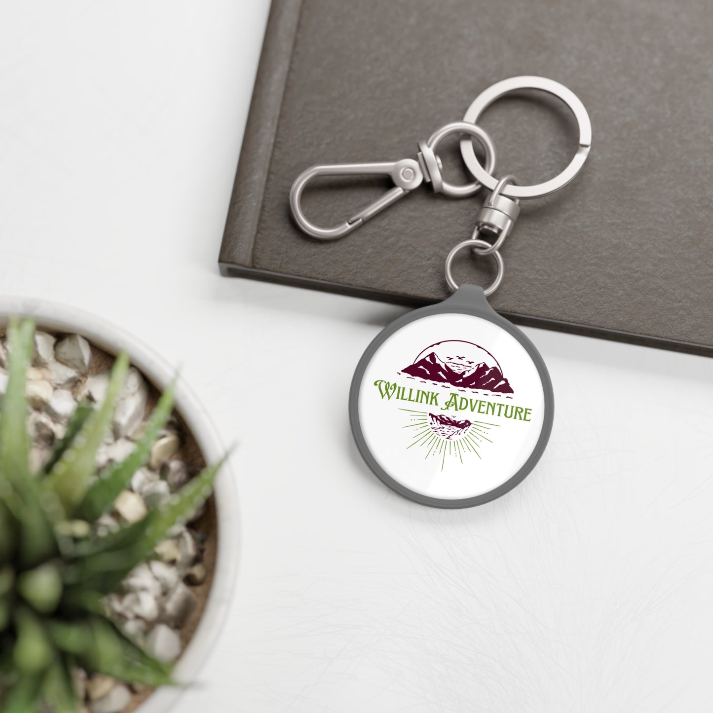 Adventure Keyring Tag — 'Willink Adventure' Mountain Keychain for Hikers & Travelers