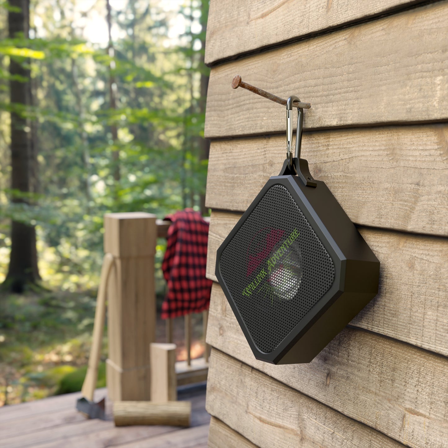 Portable Blackwater Outdoor Bluetooth Speaker — Waterproof Camping Speaker with Carabiner (Wildlife Adventure Graphic)