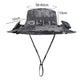 Solar fan hat: wide - brim bucket hat with 2 solar fans, men’s summer cap for outdoor fishing, camping, hiking.