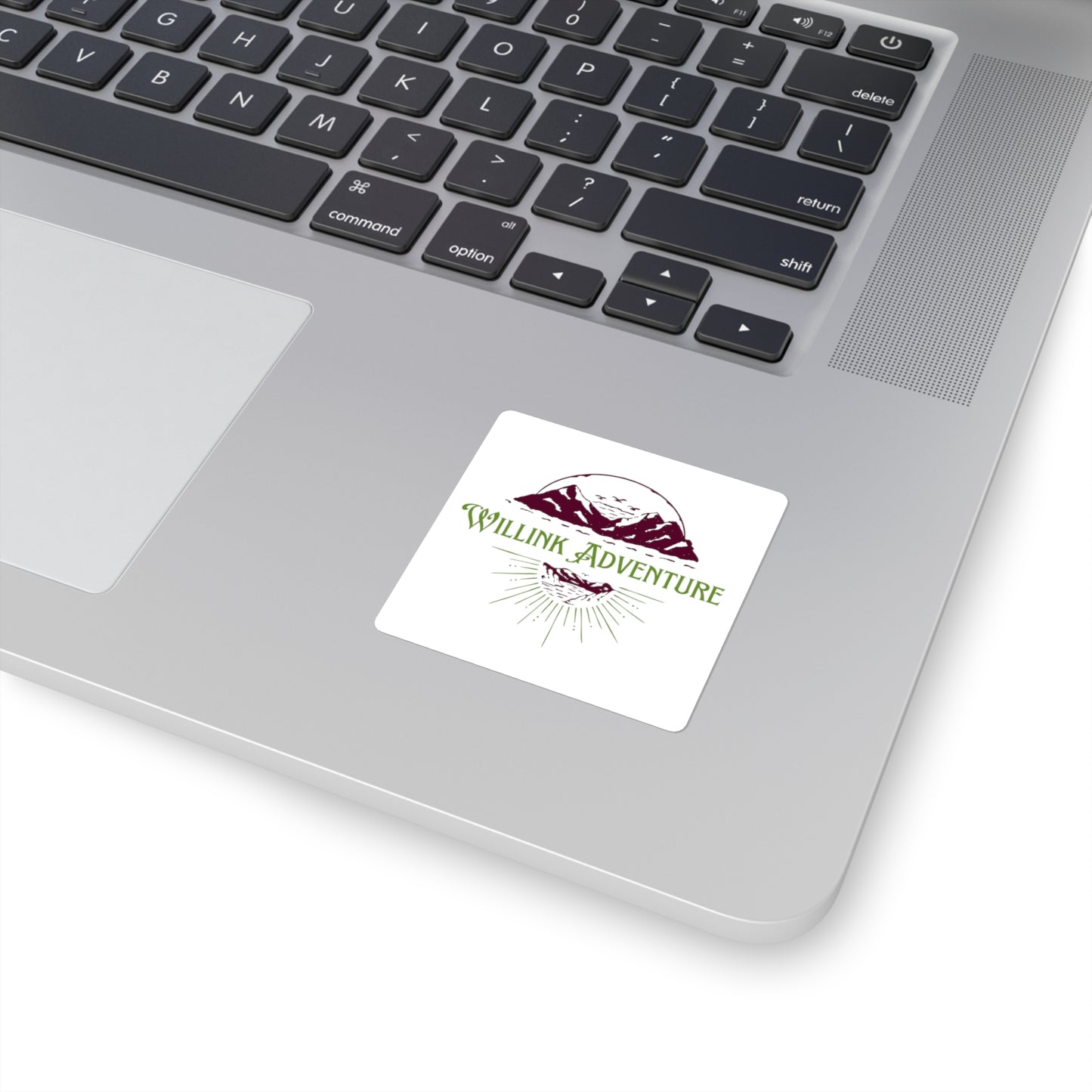 Willink Adventure Square Sticker — Vintage Mountain Outdoors Logo Sticker
