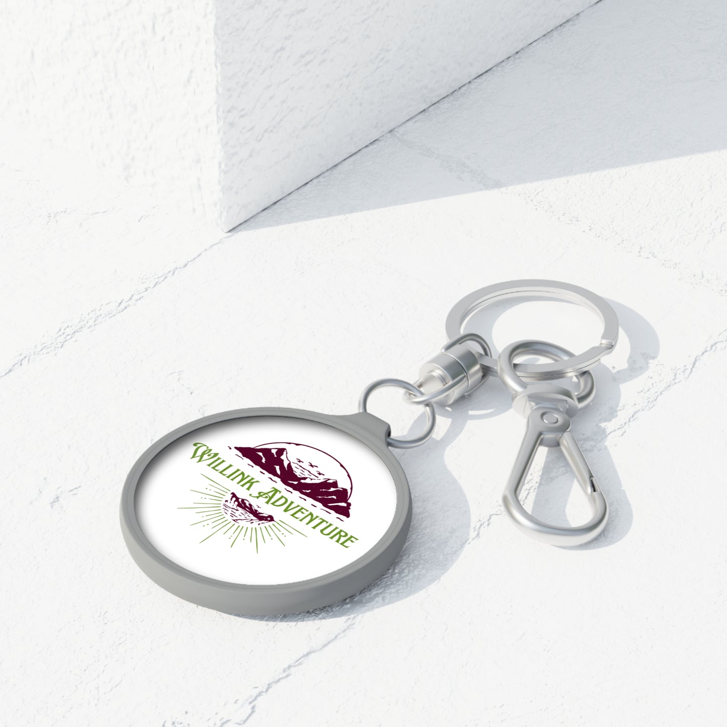 Adventure Keyring Tag — 'Willink Adventure' Mountain Keychain for Hikers & Travelers