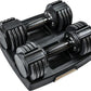 Adjustable Dumbbell with Rotating Handle for Weight Lifting and Fitness