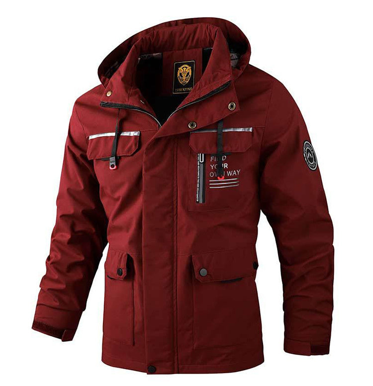Men’s Hooded Parka Jacket – Windproof Winter Coat