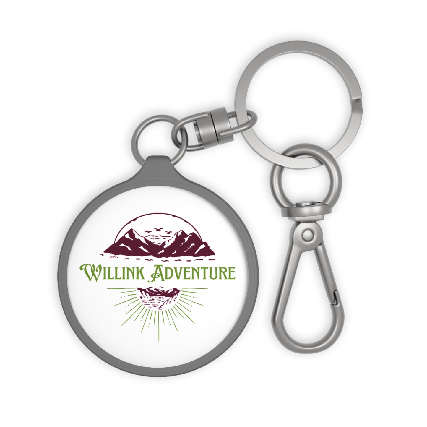 Adventure Keyring Tag — 'Willink Adventure' Mountain Keychain for Hikers & Travelers