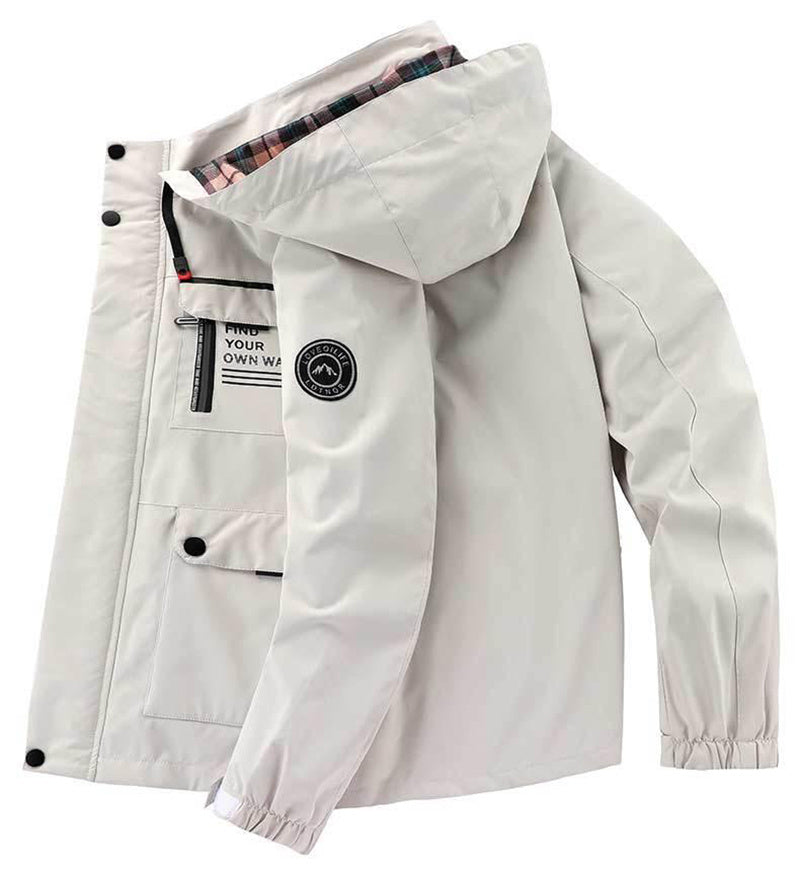 Men’s Hooded Parka Jacket – Windproof Winter Coat
