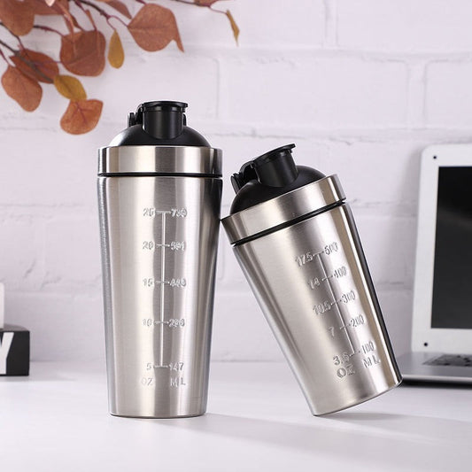 304 Stainless Steel Protein Shaker Bottle – Sports Cup with Ball