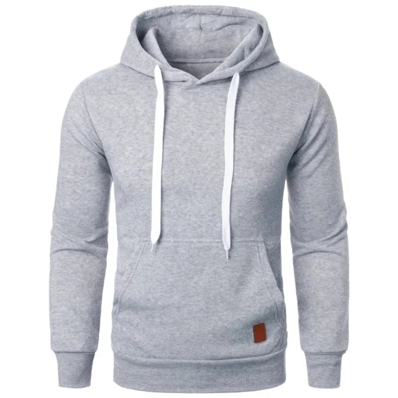 Men’s Lightweight Hoodie – Solid Color Pullover Sweatshirt