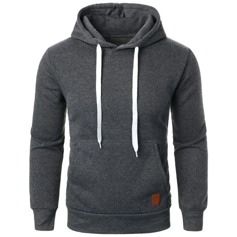 Men’s Lightweight Hoodie – Solid Color Pullover Sweatshirt