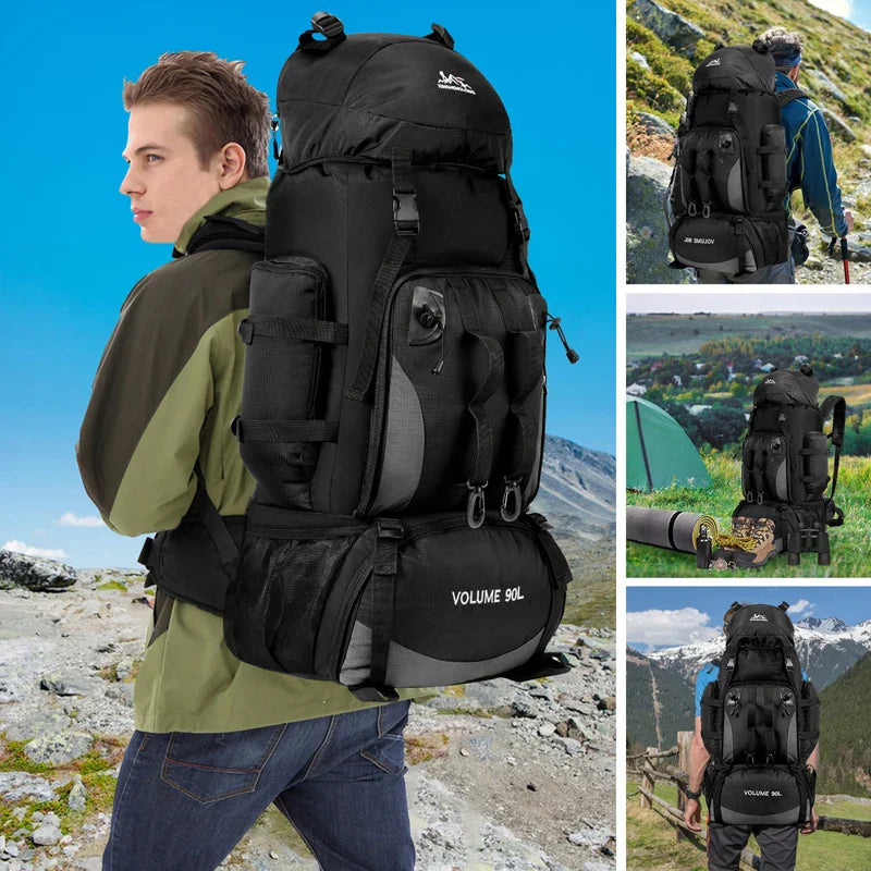 90L Waterproof Hiking Backpack – Large Camping Rucksack