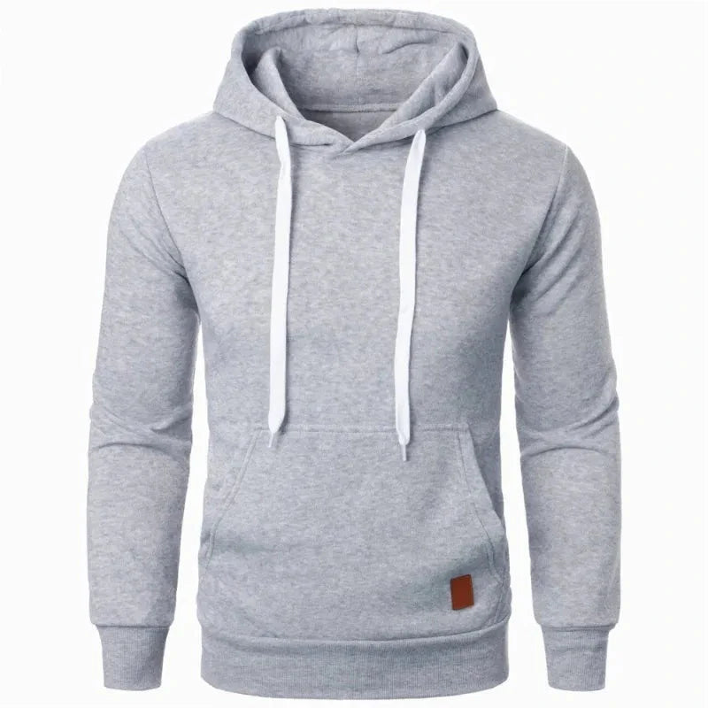 Men’s Lightweight Hoodie – Solid Color Pullover Sweatshirt