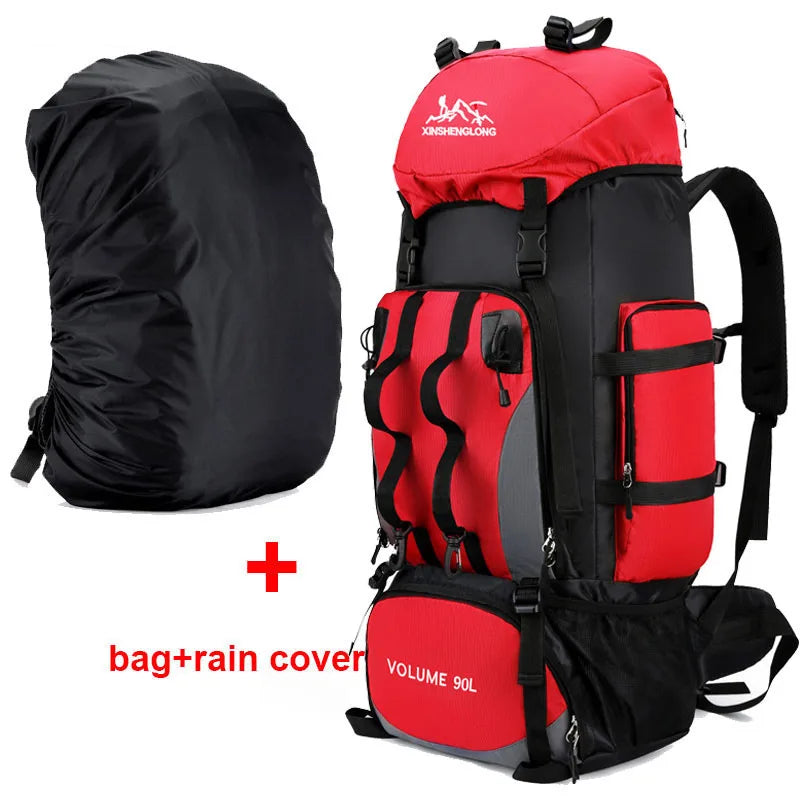 90L Waterproof Hiking Backpack – Large Camping Rucksack