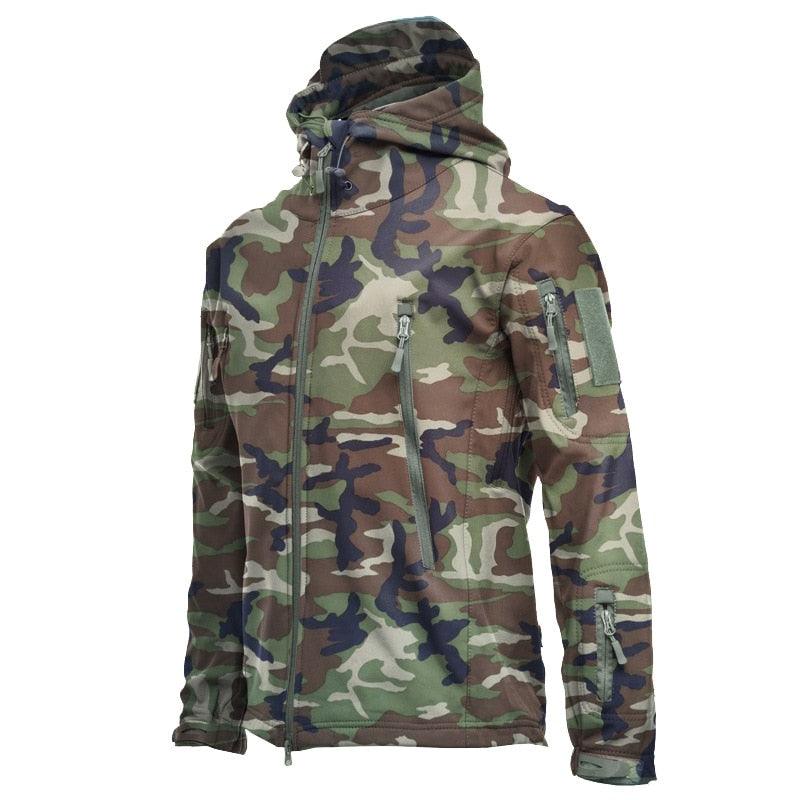 Men’s Camouflage Winter Jacket – Waterproof Hooded Windbreaker