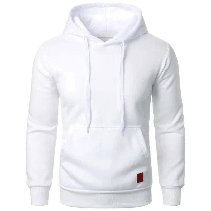 Men’s Lightweight Hoodie – Solid Color Pullover Sweatshirt