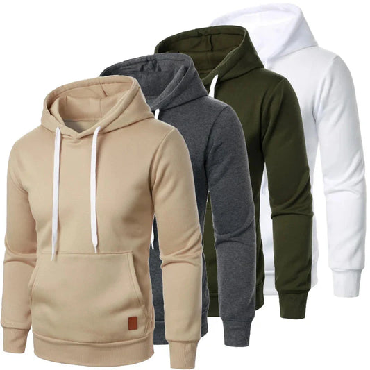 Men’s Lightweight Hoodie – Solid Color Pullover Sweatshirt