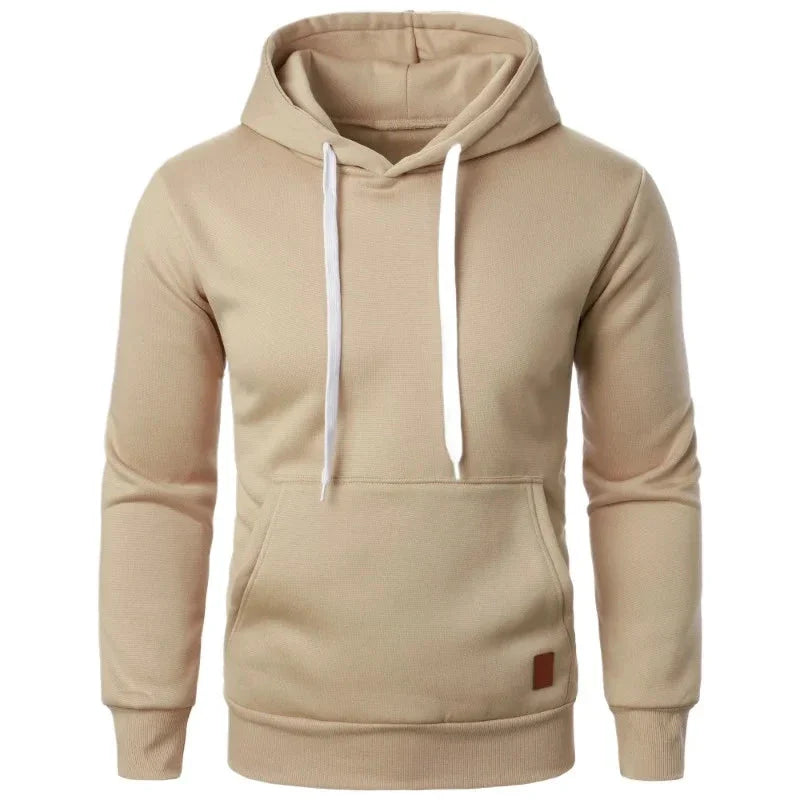 Men’s Lightweight Hoodie – Solid Color Pullover Sweatshirt