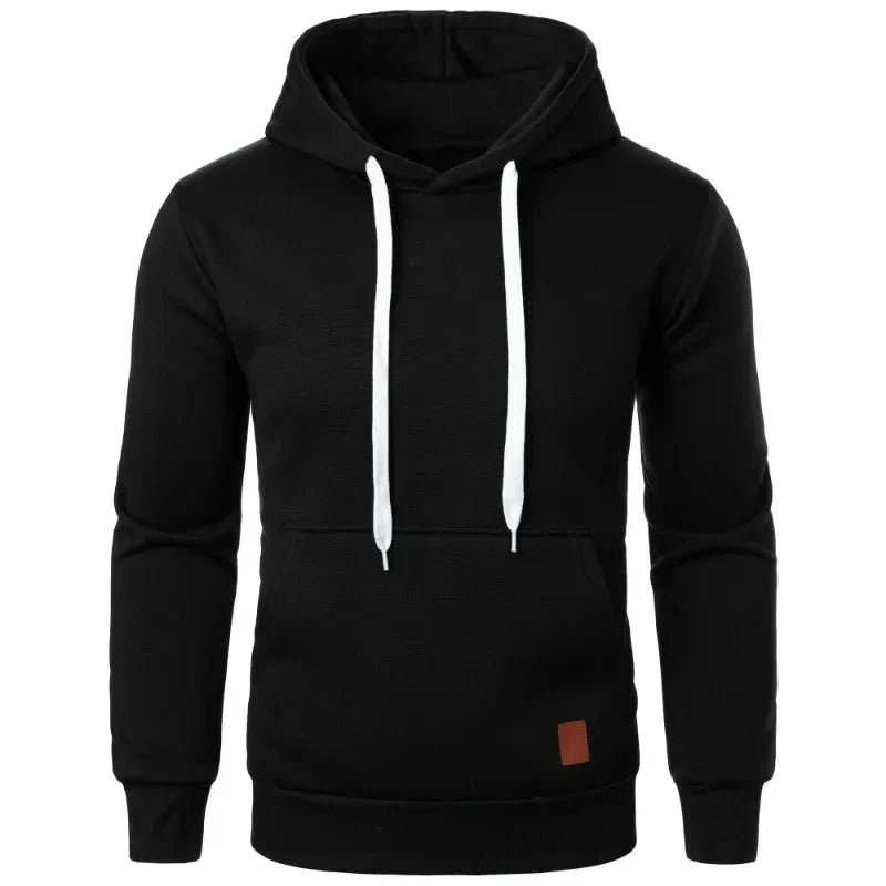 Men’s Lightweight Hoodie – Solid Color Pullover Sweatshirt