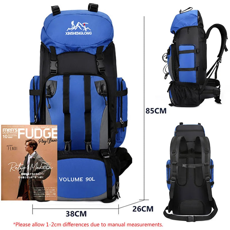 90L Waterproof Hiking Backpack – Large Camping Rucksack