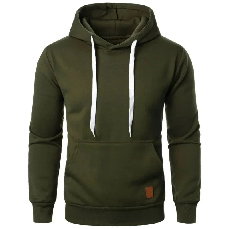 Men’s Lightweight Hoodie – Solid Color Pullover Sweatshirt