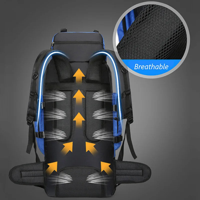 90L Waterproof Hiking Backpack – Large Camping Rucksack