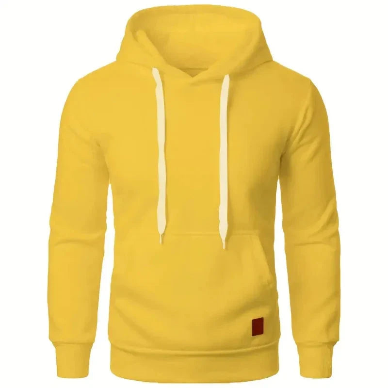 Men’s Lightweight Hoodie – Solid Color Pullover Sweatshirt