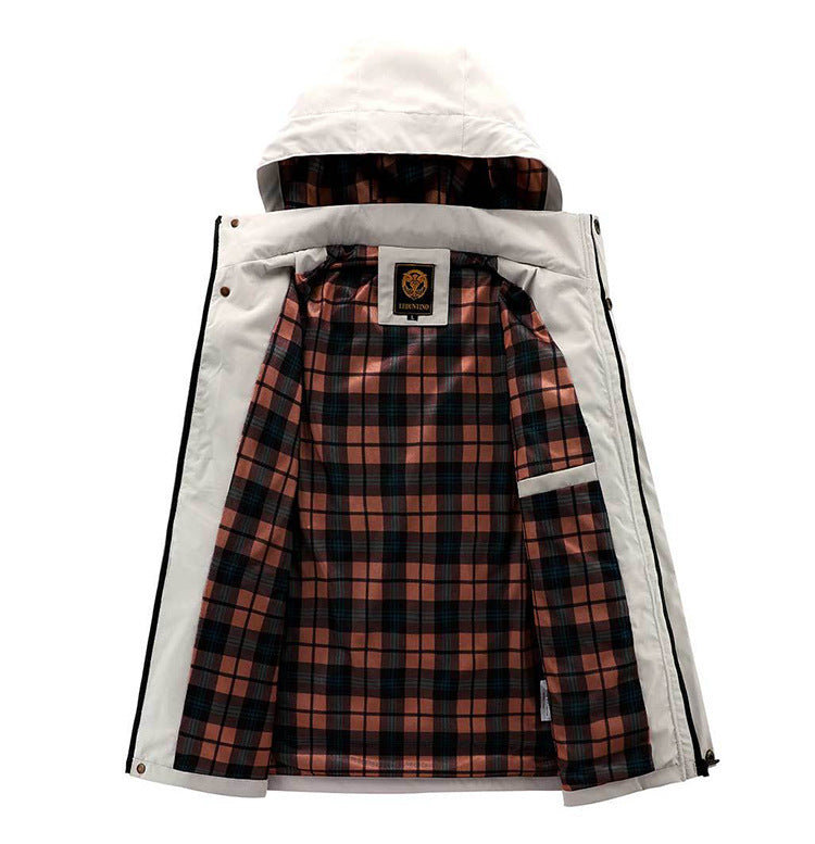 Men’s Hooded Parka Jacket – Windproof Winter Coat