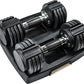 Adjustable Dumbbell with Rotating Handle for Weight Lifting and Fitness
