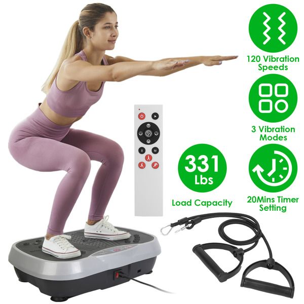 Whole Body Vibration Machine with Resistance Bands & Remote
