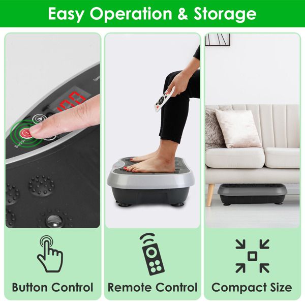 Whole Body Vibration Machine with Resistance Bands & Remote