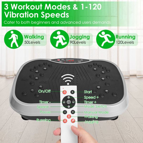 Whole Body Vibration Machine with Resistance Bands & Remote