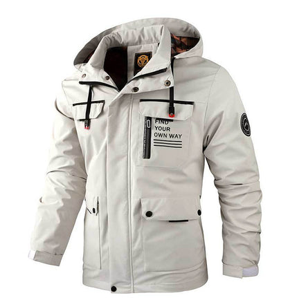 Men’s Hooded Parka Jacket – Windproof Winter Coat