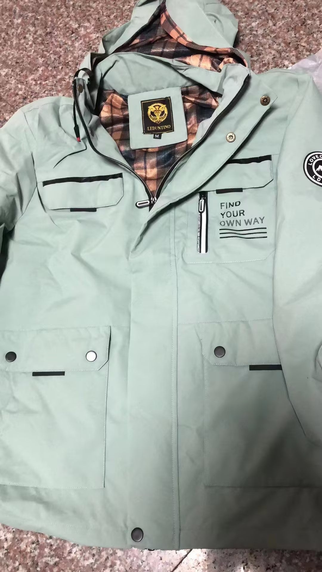 Men’s Hooded Parka Jacket – Windproof Winter Coat