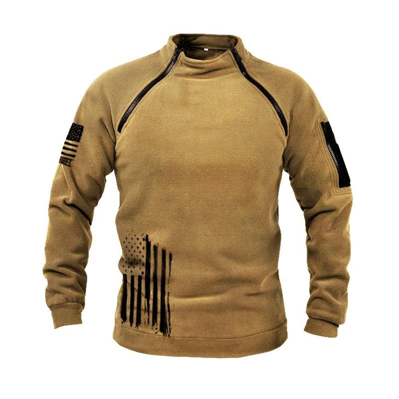 Men’s Tactical Fleece Jacket – Lightweight Windproof Outdoor Coat