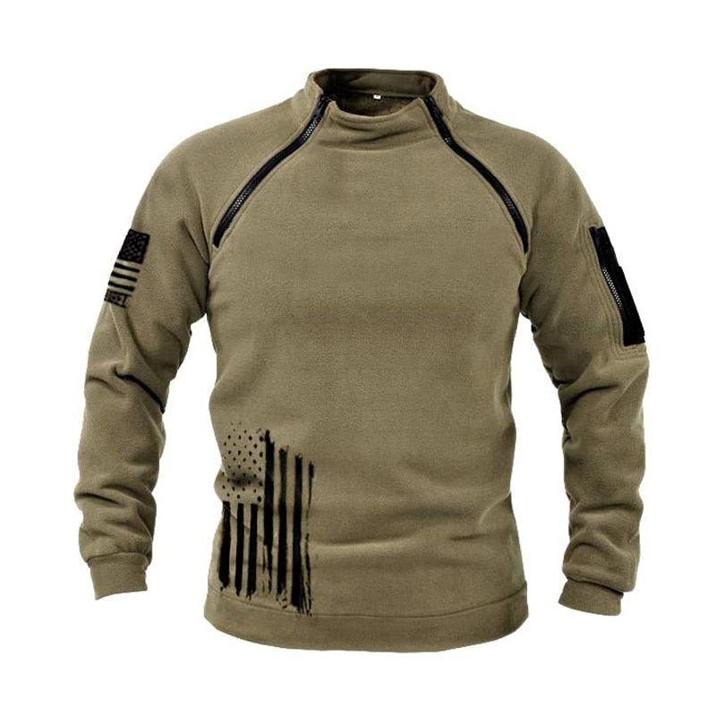 Men’s Tactical Fleece Jacket – Lightweight Windproof Outdoor Coat