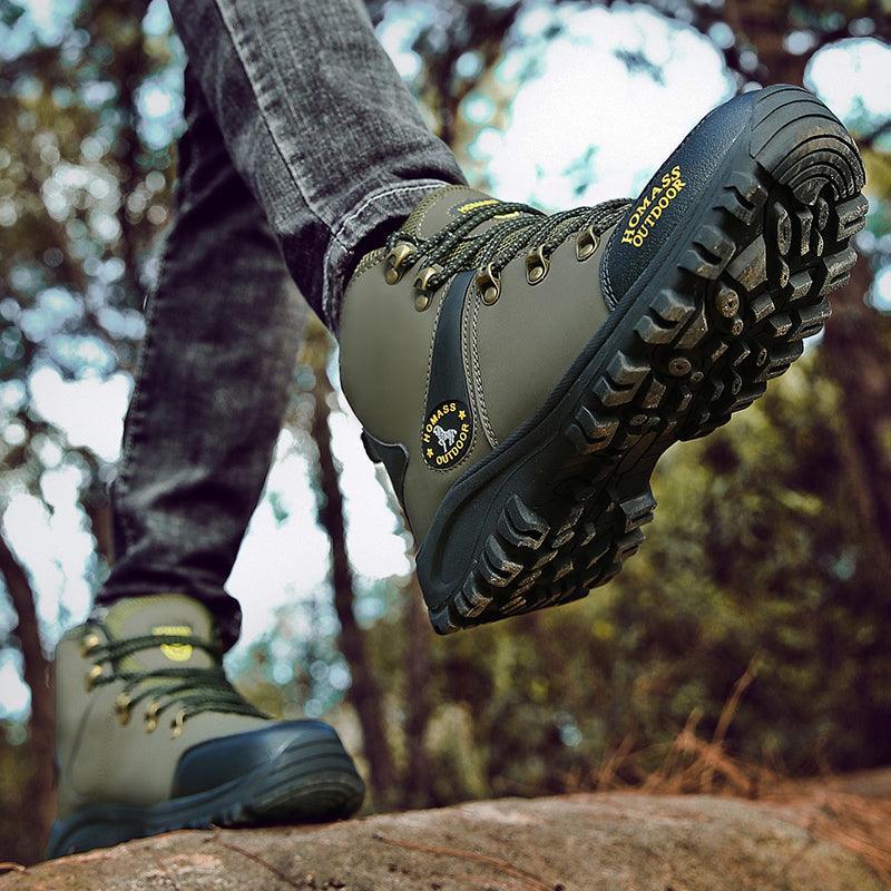 Men’s Waterproof Tactical Hiking Boots – Fur-Lined Winter Shoes