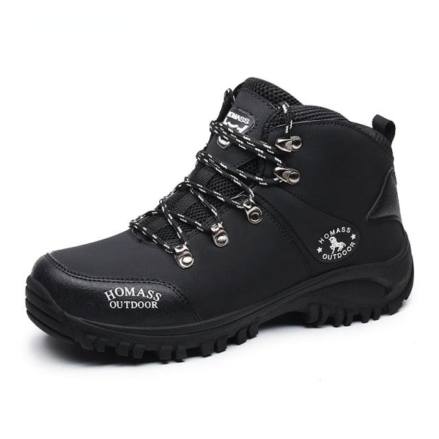 Men’s Waterproof Tactical Hiking Boots – Fur-Lined Winter Shoes