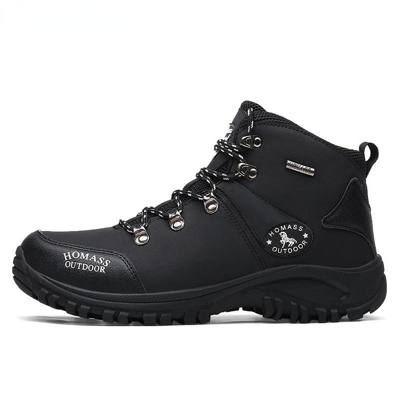 Men’s Waterproof Tactical Hiking Boots – Fur-Lined Winter Shoes