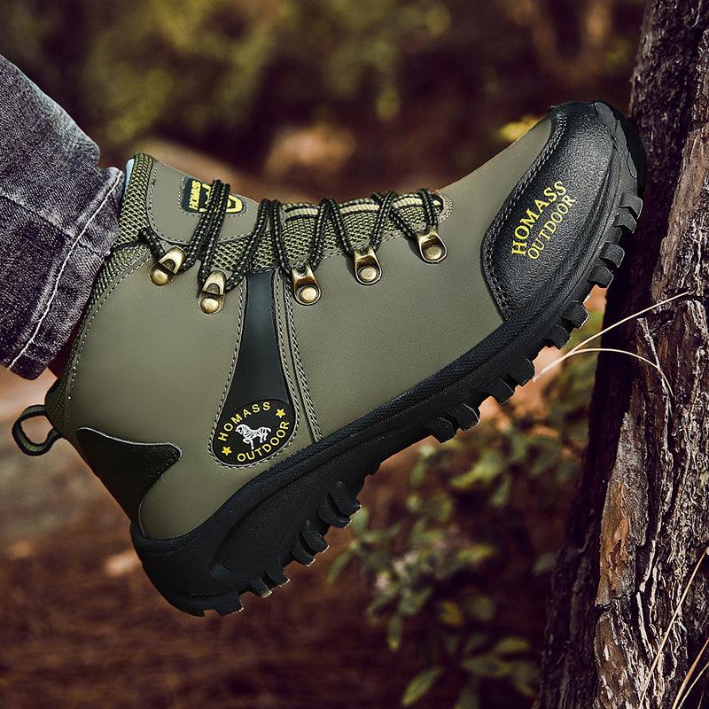 Men’s Waterproof Tactical Hiking Boots – Fur-Lined Winter Shoes