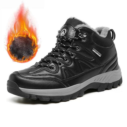 Men’s Winter Snow Boots – Waterproof Fur-Lined Hiking Shoes