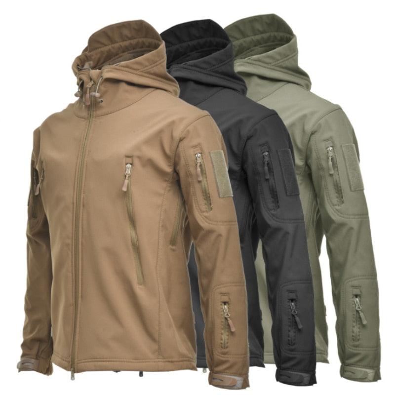 Men’s Camouflage Winter Jacket – Waterproof Hooded Windbreaker