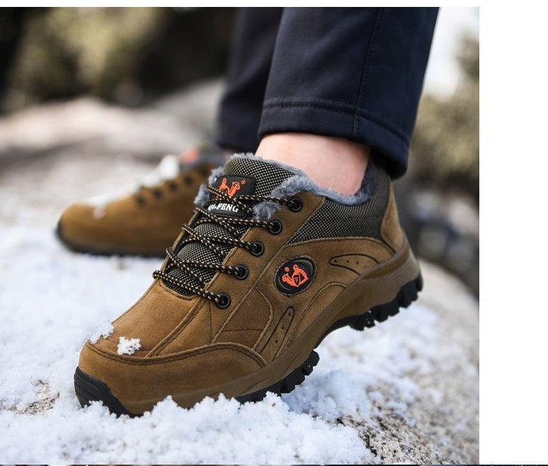 Winter Couple Outdoor Hiking Shoes Warm Lightweight Non Slip Sneakers
