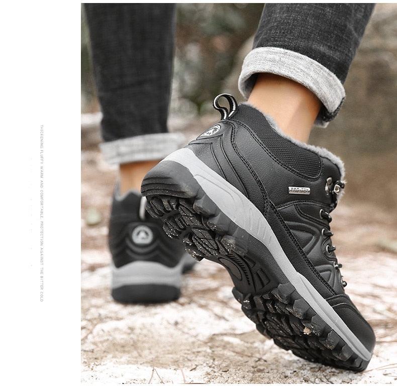 Men’s Winter Snow Boots – Waterproof Fur-Lined Hiking Shoes