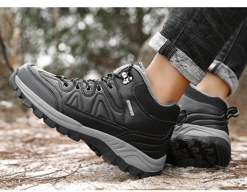 Men’s Winter Snow Boots – Waterproof Fur-Lined Hiking Shoes