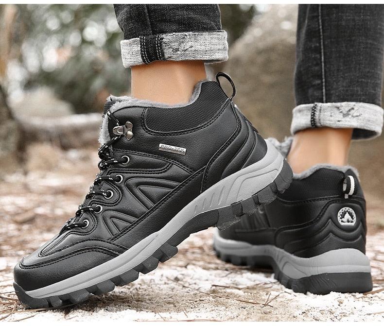 Men’s Winter Snow Boots – Waterproof Fur-Lined Hiking Shoes