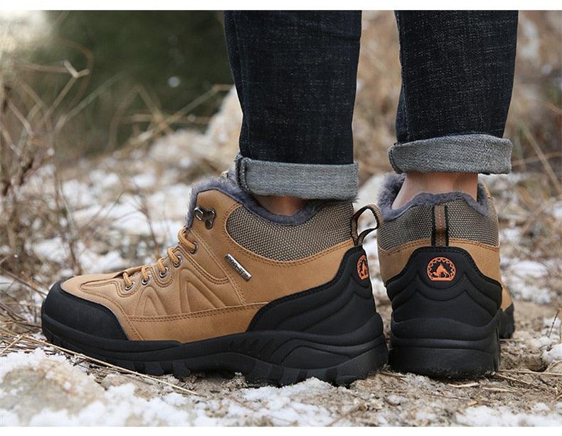 Men’s Winter Snow Boots – Waterproof Fur-Lined Hiking Shoes