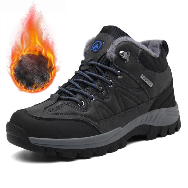 Men’s Winter Snow Boots – Waterproof Fur-Lined Hiking Shoes
