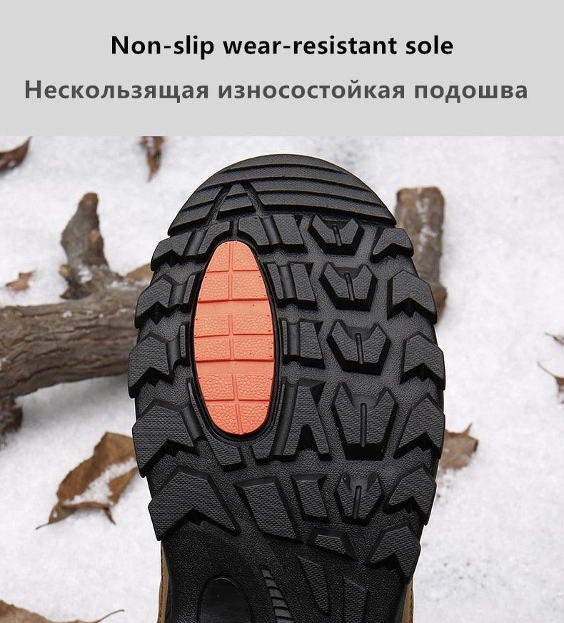 Men’s Winter Snow Boots – Waterproof Fur-Lined Hiking Shoes