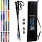Official Casual Trek Hiking & Walking Poles - Hiking/Trekking Grip w-flip locks, detachable feet and travel bag - pair - For Heights up to 6’2”