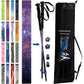 Official Casual Trek Hiking & Walking Poles - Hiking/Trekking Grip w-flip locks, detachable feet and travel bag - pair - For Heights up to 6’2”